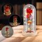 Eternal Preserved LED Rose with Butterfly in Glass Dome Décor